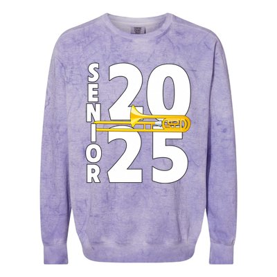 Trombone Player Senior Class Of 2025 Marching Band Student Great Gift Colorblast Crewneck Sweatshirt