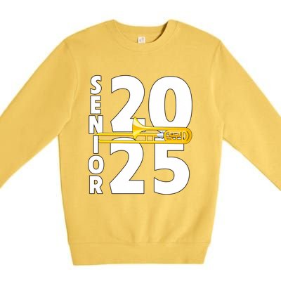 Trombone Player Senior Class Of 2025 Marching Band Student Great Gift Premium Crewneck Sweatshirt