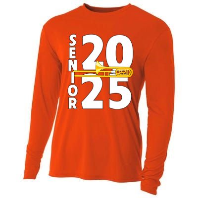 Trombone Player Senior Class Of 2025 Marching Band Student Great Gift Cooling Performance Long Sleeve Crew