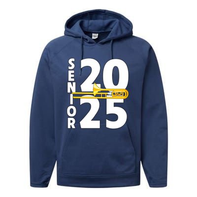 Trombone Player Senior Class Of 2025 Marching Band Student Great Gift Performance Fleece Hoodie