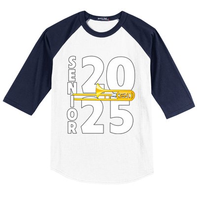 Trombone Player Senior Class Of 2025 Marching Band Student Great Gift Baseball Sleeve Shirt