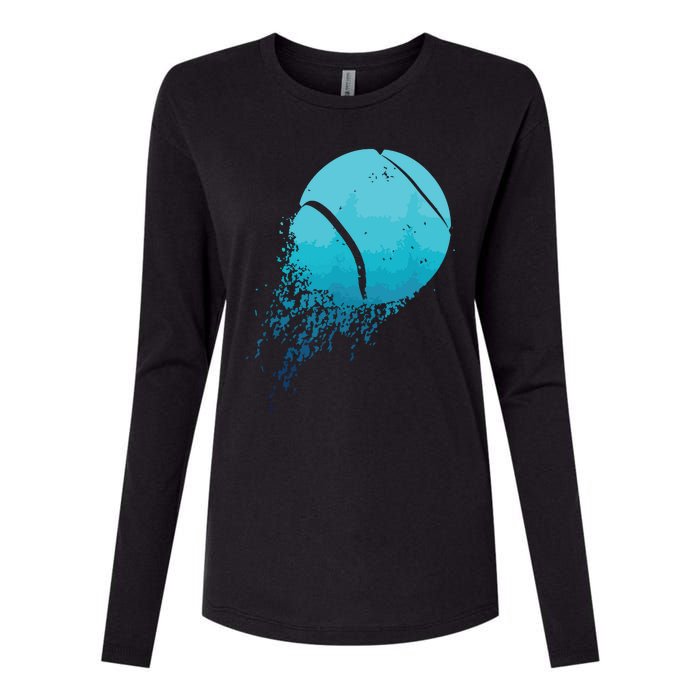 Tennis Player Sports Vintage Tennis Womens Cotton Relaxed Long Sleeve T-Shirt