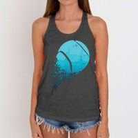 Tennis Player Sports Vintage Tennis Women's Knotted Racerback Tank