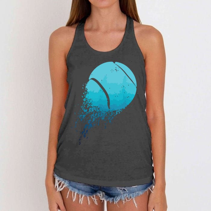 Tennis Player Sports Vintage Tennis Women's Knotted Racerback Tank