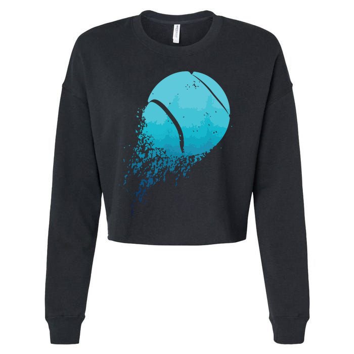 Tennis Player Sports Vintage Tennis Cropped Pullover Crew