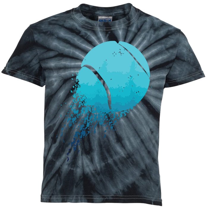 Tennis Player Sports Vintage Tennis Kids Tie-Dye T-Shirt