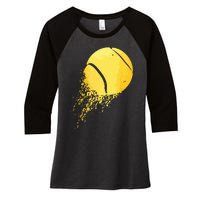 Tennis Player Sports Vintage Tennis Women's Tri-Blend 3/4-Sleeve Raglan Shirt