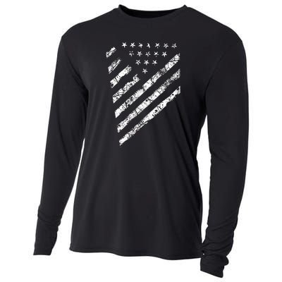 Tactical Pro Supply Patriotic American Flag Cooling Performance Long Sleeve Crew