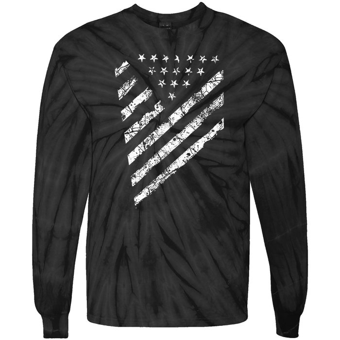 Tactical Pro Supply Patriotic American Flag Tie-Dye Long Sleeve Shirt