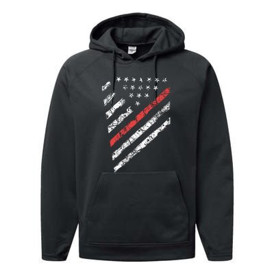 Tactical Pro Supply Patriotic American Flag Performance Fleece Hoodie