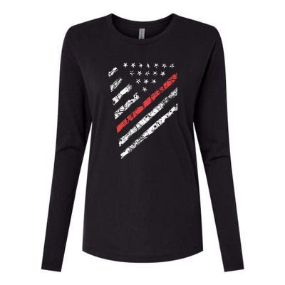 Tactical Pro Supply Patriotic American Flag Womens Cotton Relaxed Long Sleeve T-Shirt