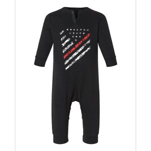 Tactical Pro Supply Patriotic American Flag Infant Fleece One Piece