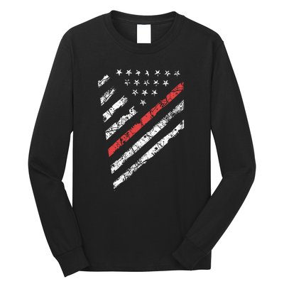 Tactical Pro Supply Patriotic American Flag Long Sleeve Shirt