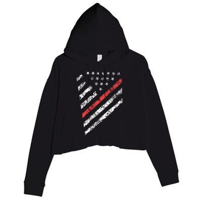 Tactical Pro Supply Patriotic American Flag Crop Fleece Hoodie