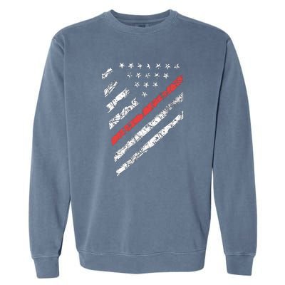 Tactical Pro Supply Patriotic American Flag Garment-Dyed Sweatshirt