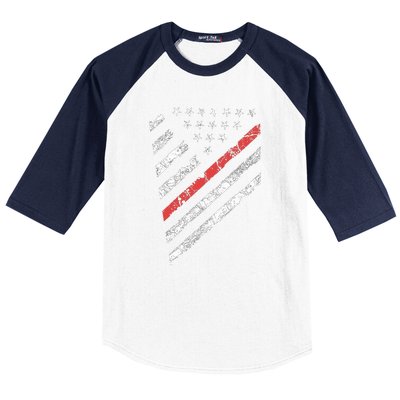 Tactical Pro Supply Patriotic American Flag Baseball Sleeve Shirt