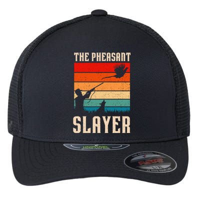 The Pheasant Slayer Funny Bird Hunting Flexfit Unipanel Trucker Cap