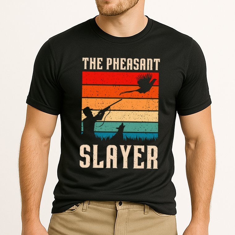 The Pheasant Slayer Funny Bird Hunting Performance Shirt