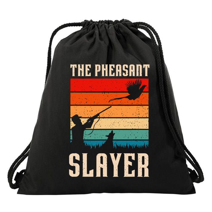The Pheasant Slayer Funny Bird Hunting Drawstring Bag