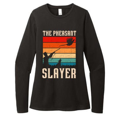 The Pheasant Slayer Funny Bird Hunting Womens CVC Long Sleeve Shirt