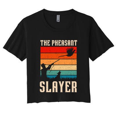 The Pheasant Slayer Funny Bird Hunting Crop Top
