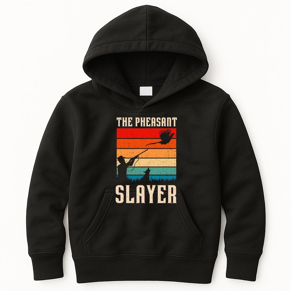 The Pheasant Slayer Funny Bird Hunting Kids Hoodie