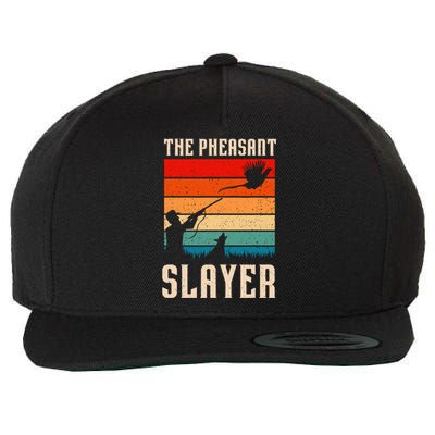 The Pheasant Slayer Funny Bird Hunting Wool Snapback Cap