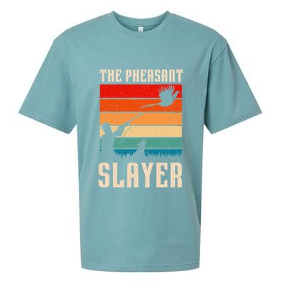 The Pheasant Slayer Funny Bird Hunting Sueded Cloud Jersey T-Shirt