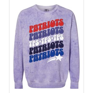 Temecula Preparatory School Tps Patriots Spirit Day Colorblast Crewneck Sweatshirt