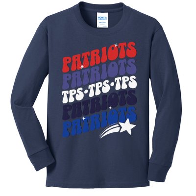 Temecula Preparatory School Tps Patriots Spirit Day Kids Long Sleeve Shirt