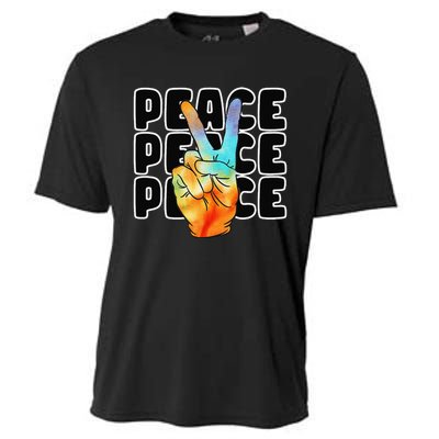 TieDye Peace Symbol Fun Nostalgic Retro 1960's Hippie 70's Cooling Performance Crew T-Shirt