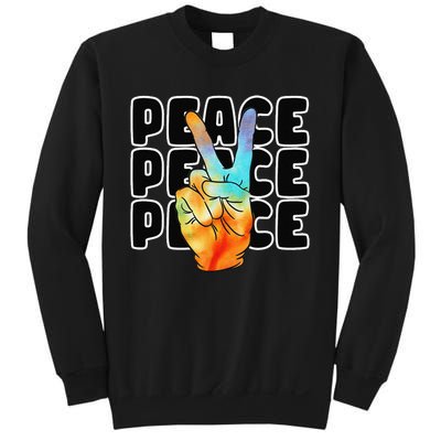 TieDye Peace Symbol Fun Nostalgic Retro 1960's Hippie 70's Sweatshirt