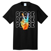 TieDye Peace Symbol Fun Nostalgic Retro 1960's Hippie 70's Tall T-Shirt