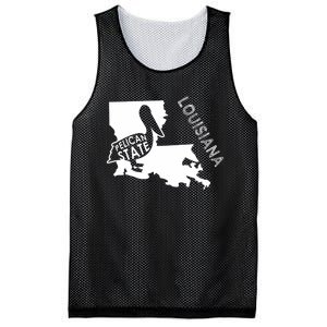 The Pelican State Louisiana Map Outline Graphic Pride Gift Mesh Reversible Basketball Jersey Tank