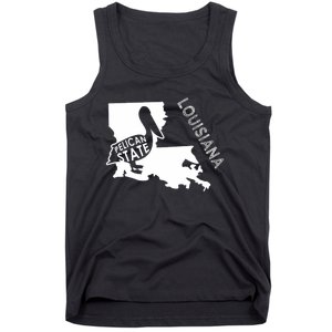 The Pelican State Louisiana Map Outline Graphic Pride Gift Tank Top