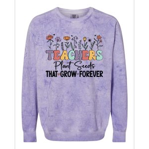 Teachers Plant Seeds PNG Colorblast Crewneck Sweatshirt