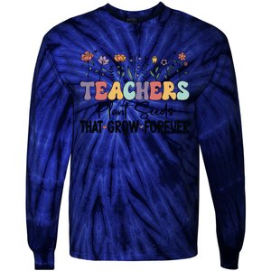 Teachers Plant Seeds PNG Tie-Dye Long Sleeve Shirt