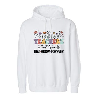 Teachers Plant Seeds PNG Garment-Dyed Fleece Hoodie