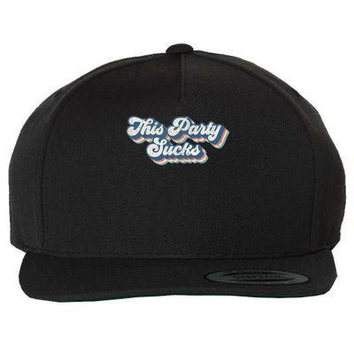 This Party Sucks Funny College Beer Drinking Tailgating Gift Wool Snapback Cap