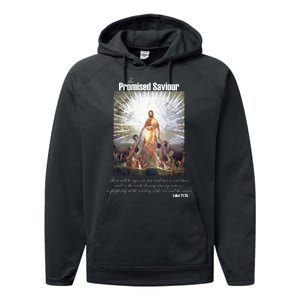 The Promised Saviour Luke Bible Quote Jesus Pray For Peace Performance Fleece Hoodie