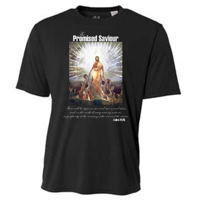 The Promised Saviour Luke Bible Quote Jesus Pray For Peace Cooling Performance Crew T-Shirt