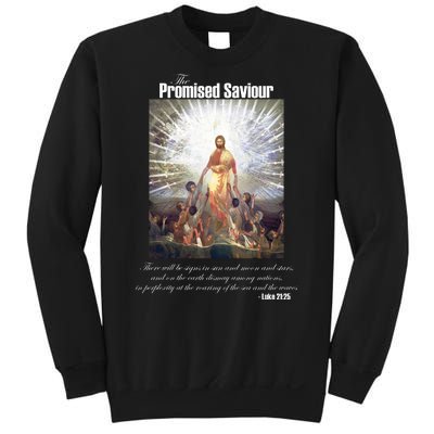 The Promised Saviour Luke Bible Quote Jesus Pray For Peace Sweatshirt