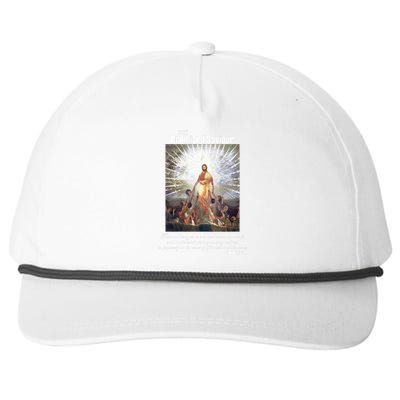 The Promised Saviour Luke Bible Quote Jesus Pray For Peace Snapback Five-Panel Rope Hat