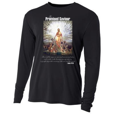 The Promised Saviour Luke Bible Quote Jesus Pray For Peace Cooling Performance Long Sleeve Crew