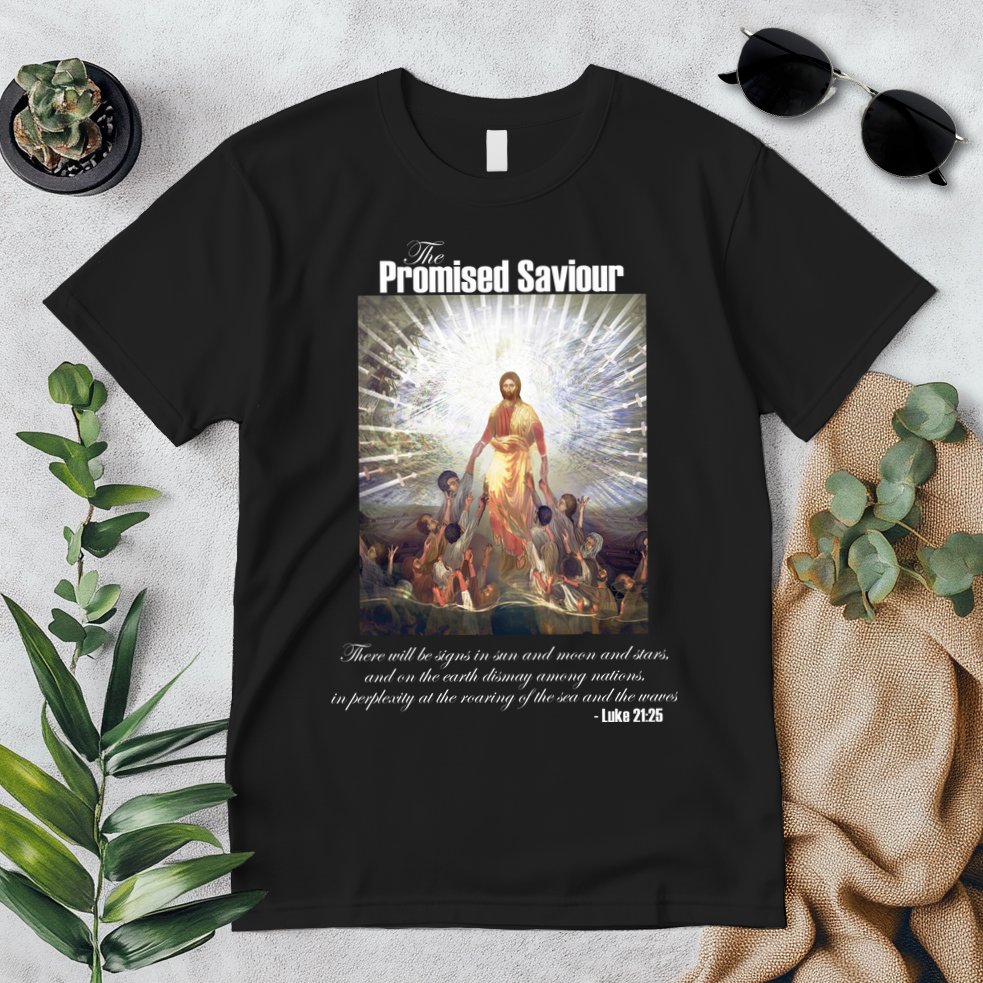 The Promised Saviour Luke Bible Quote Jesus Pray For Peace Premium T-Shirt