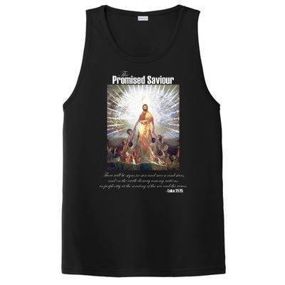 The Promised Saviour Luke Bible Quote Jesus Pray For Peace PosiCharge Competitor Tank