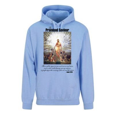 The Promised Saviour Luke Bible Quote Jesus Pray For Peace Unisex Surf Hoodie