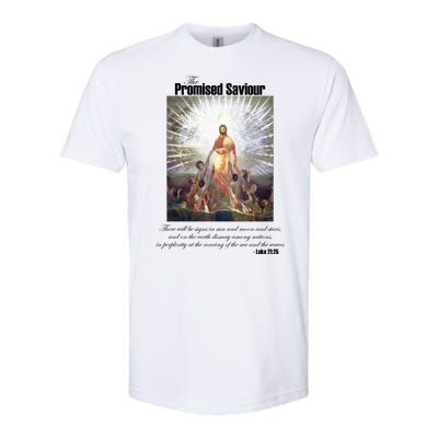 The Promised Saviour Luke Bible Quote Jesus Pray For Peace Softstyle® CVC T-Shirt