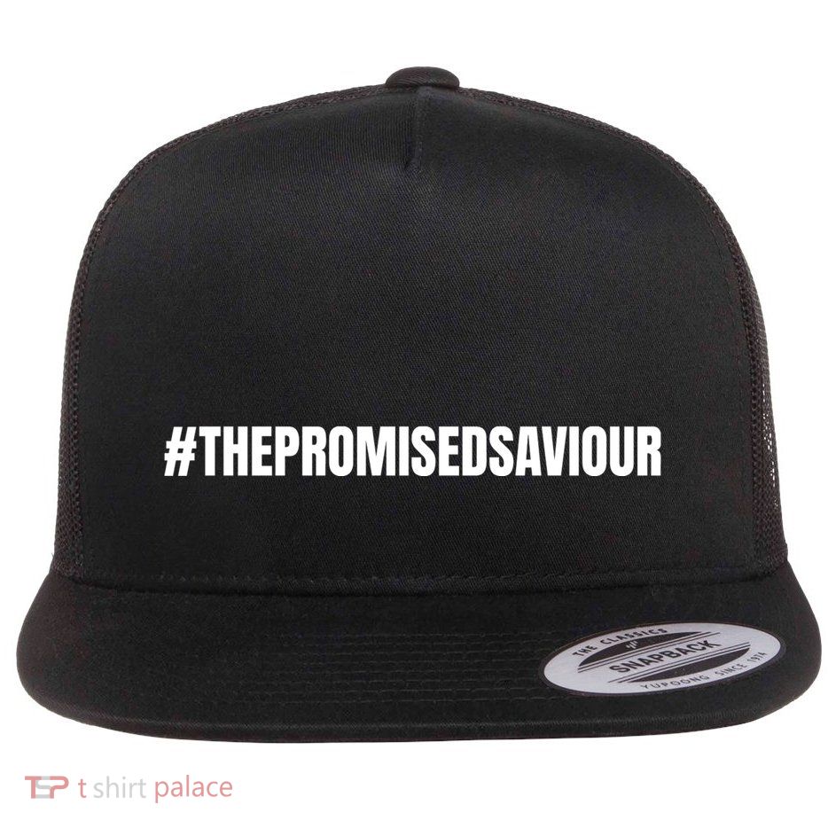 The Promised Saviour #Thepromisedsaviour Jesus Pray Peace Love Flat Bill Trucker Hat