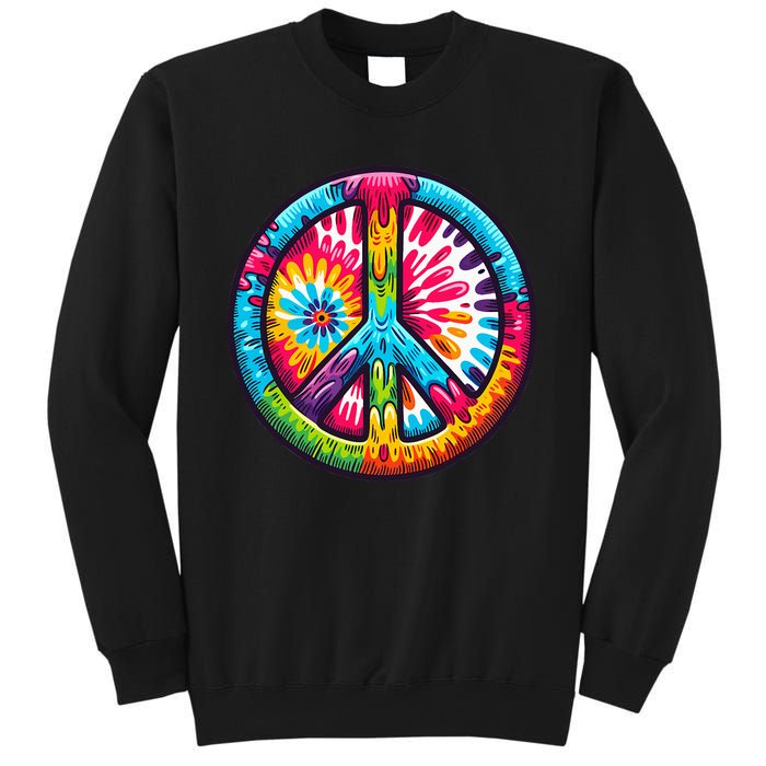 Tiedye Peace Sign Hippie Sweatshirt